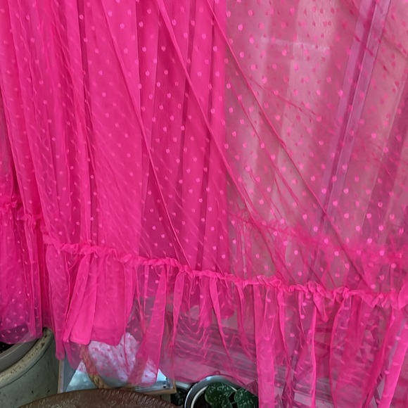 Fuchsia Hot Pink Tulle Polka Dot Maxi Size Medium/Large - Picture 5 of 7